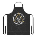 Nikola Tesla inspired 369 code apron featuring sacred geometry and positive energy symbols