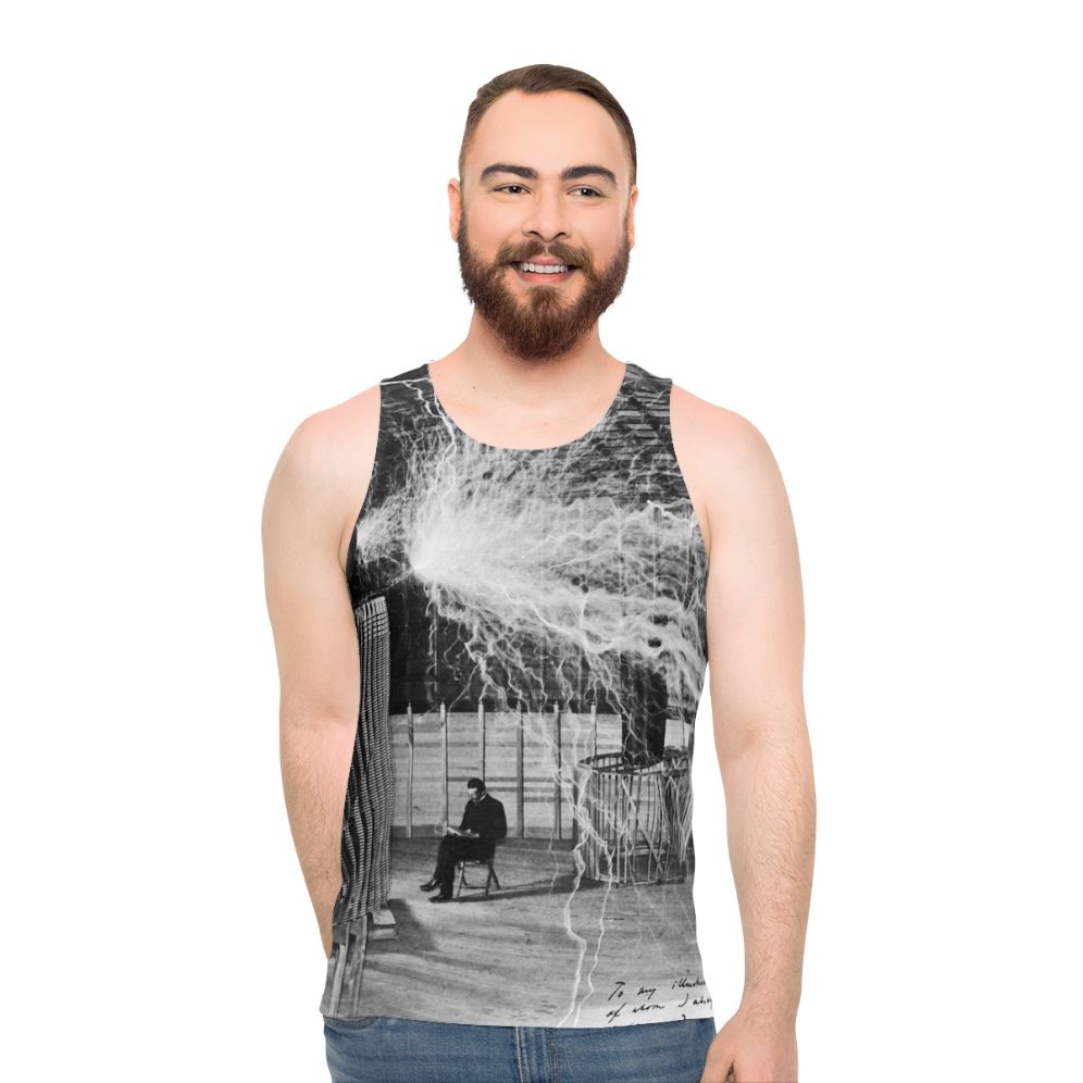 Nikola Tesla Lightning Unisex Tank Top