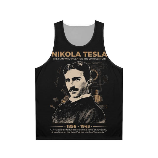 Nikola Tesla Inspired Unisex Tank Top