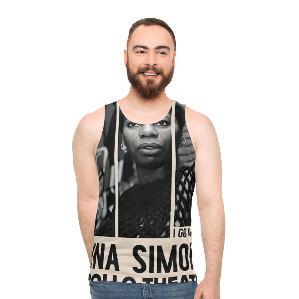 Vintage Nina Simone Jazz Concert Poster Unisex Tank Top