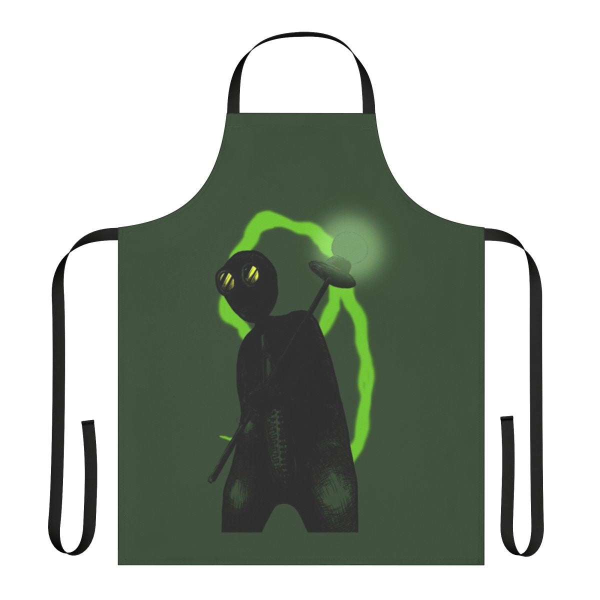 Nine-inspired apocalyptic movie-themed apron with creepy doll imagery