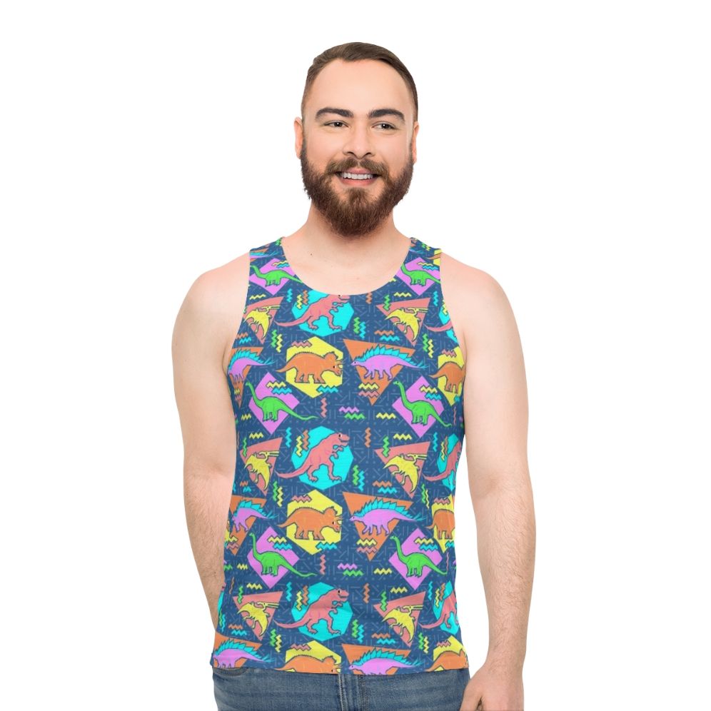 Nineties Dinosaurs Pattern Unisex Tank Top
