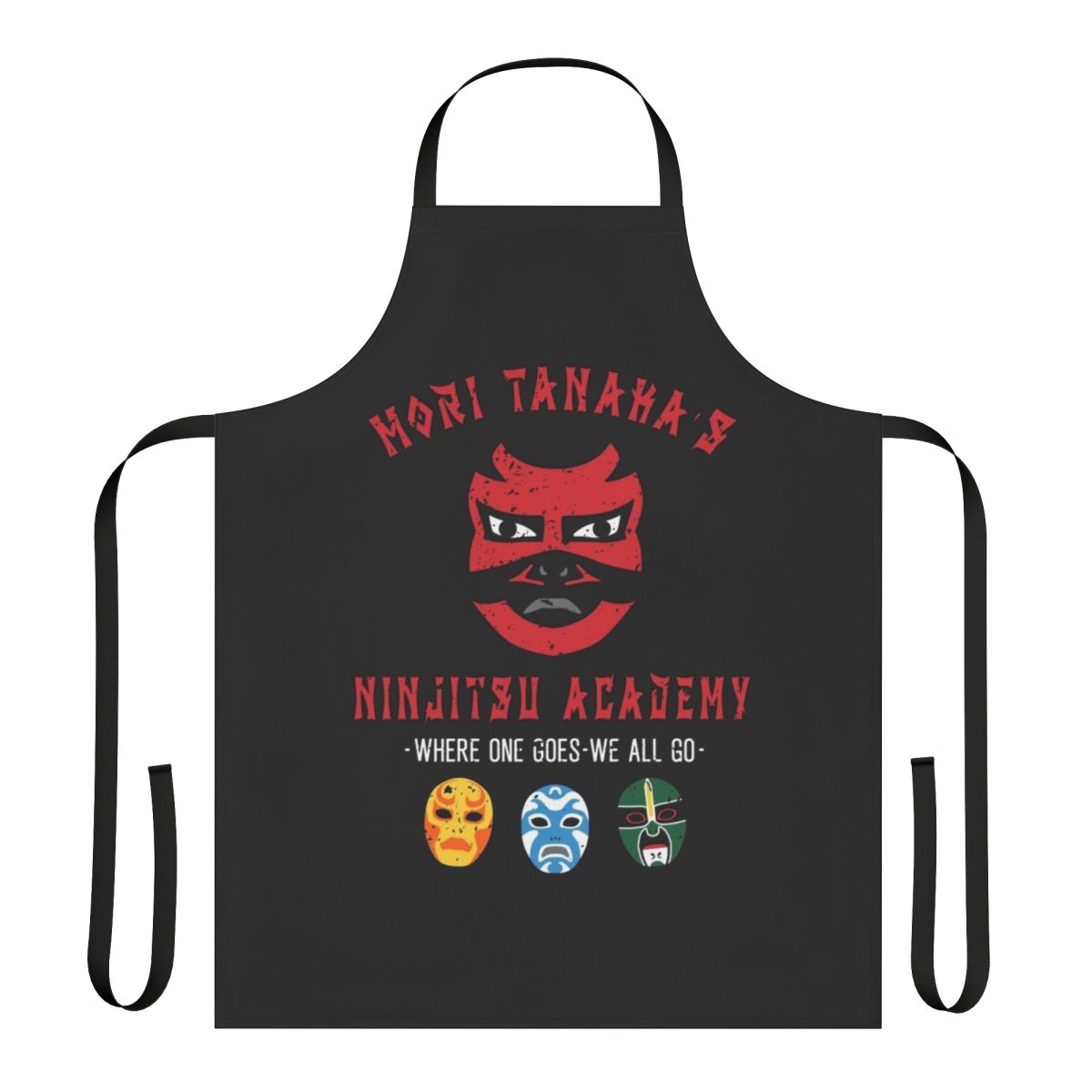 Ninja-inspired apron with 3 Ninjas graphics