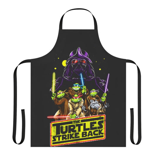 Ninja turtles inspired kitchen apron with cartoon characters