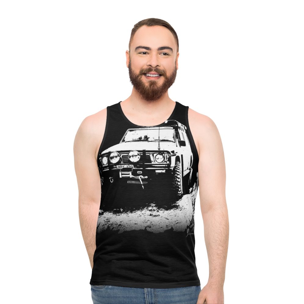 Nissan Patrol GQ Unisex Tank Top for Off-Road Enthusiasts