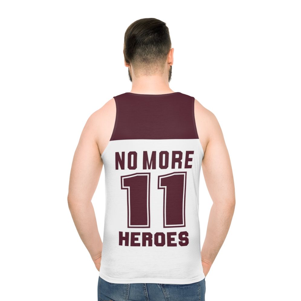 Red Unisex Graphic Tank Top with No More Heroes Design
