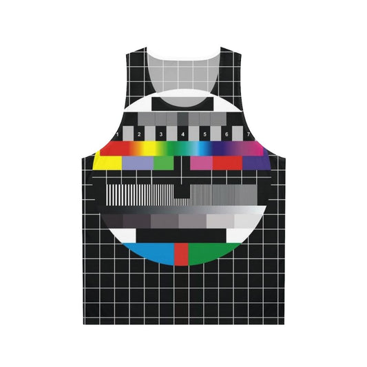 "No Signal" Unisex Tank Top with Retro Television Graphic