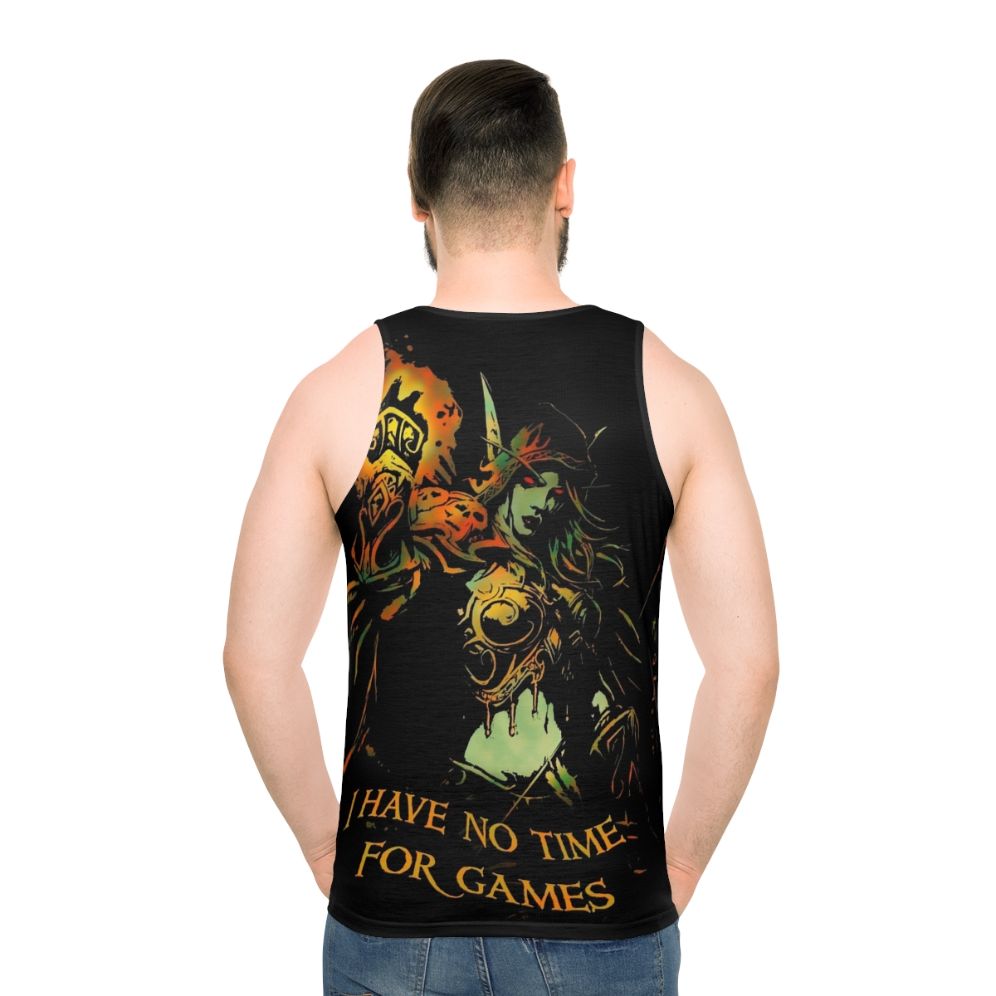 Unisex tank top with Sylvanas Windrunner inspired design