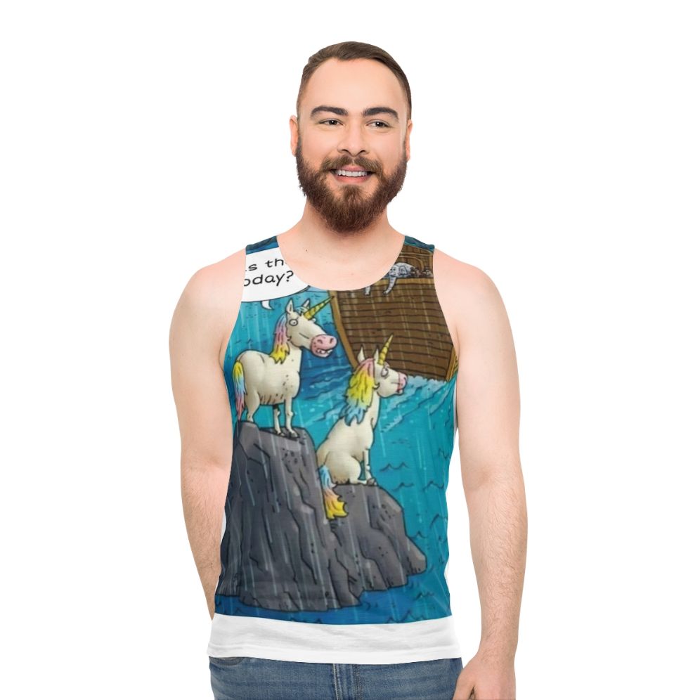 Cute Noah's Ark Unicorn Christian Tank Top