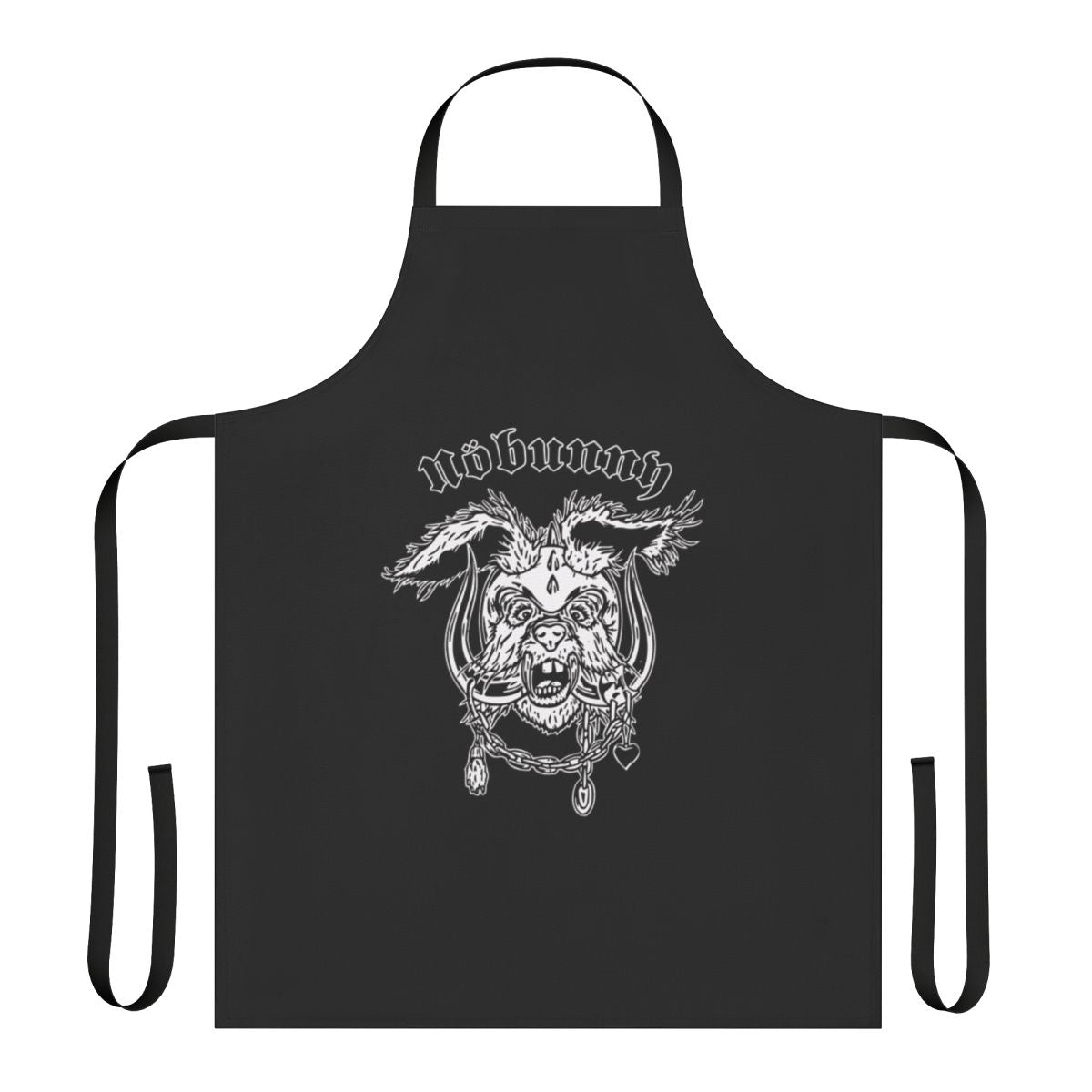 Nobunny inspired apron featuring various music genres and styles