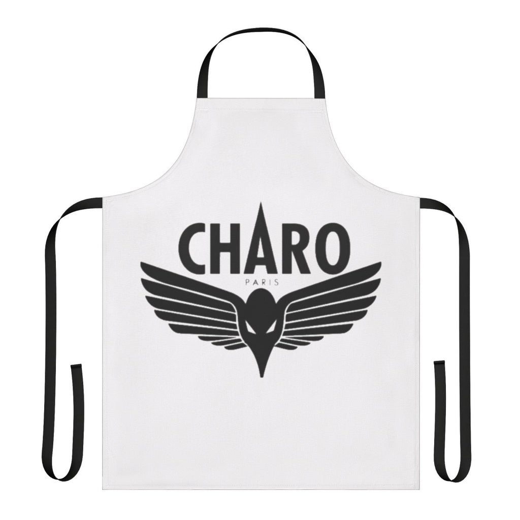 Charo Niska inspired black and white kitchen apron with cool rap logo design