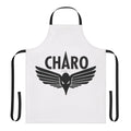 Charo Niska inspired black and white kitchen apron with cool rap logo design