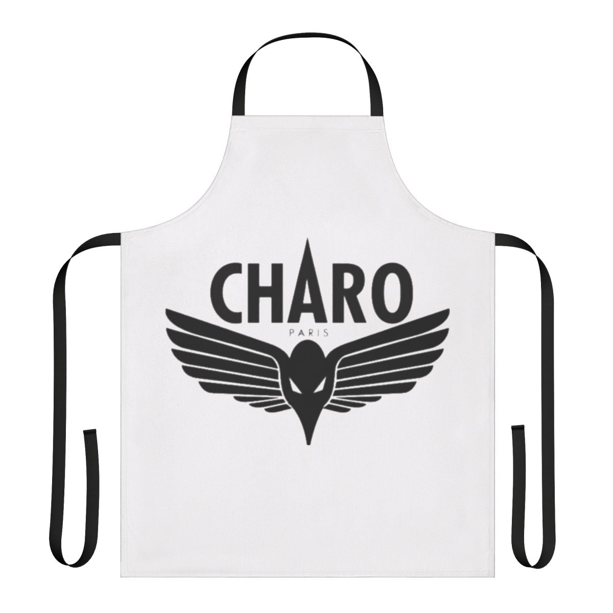 Charo Niska inspired black and white kitchen apron with cool rap logo design