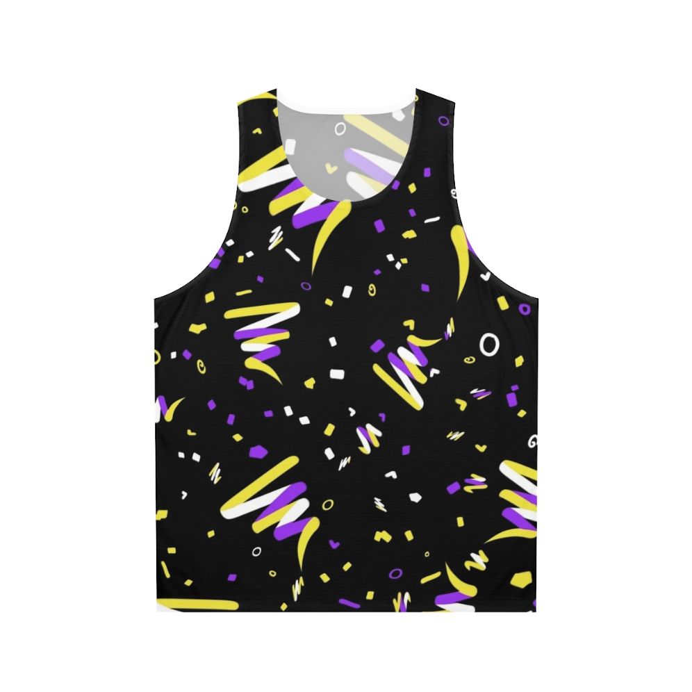 Nonbinary Pride Arcade Carpet Unisex Tank Top