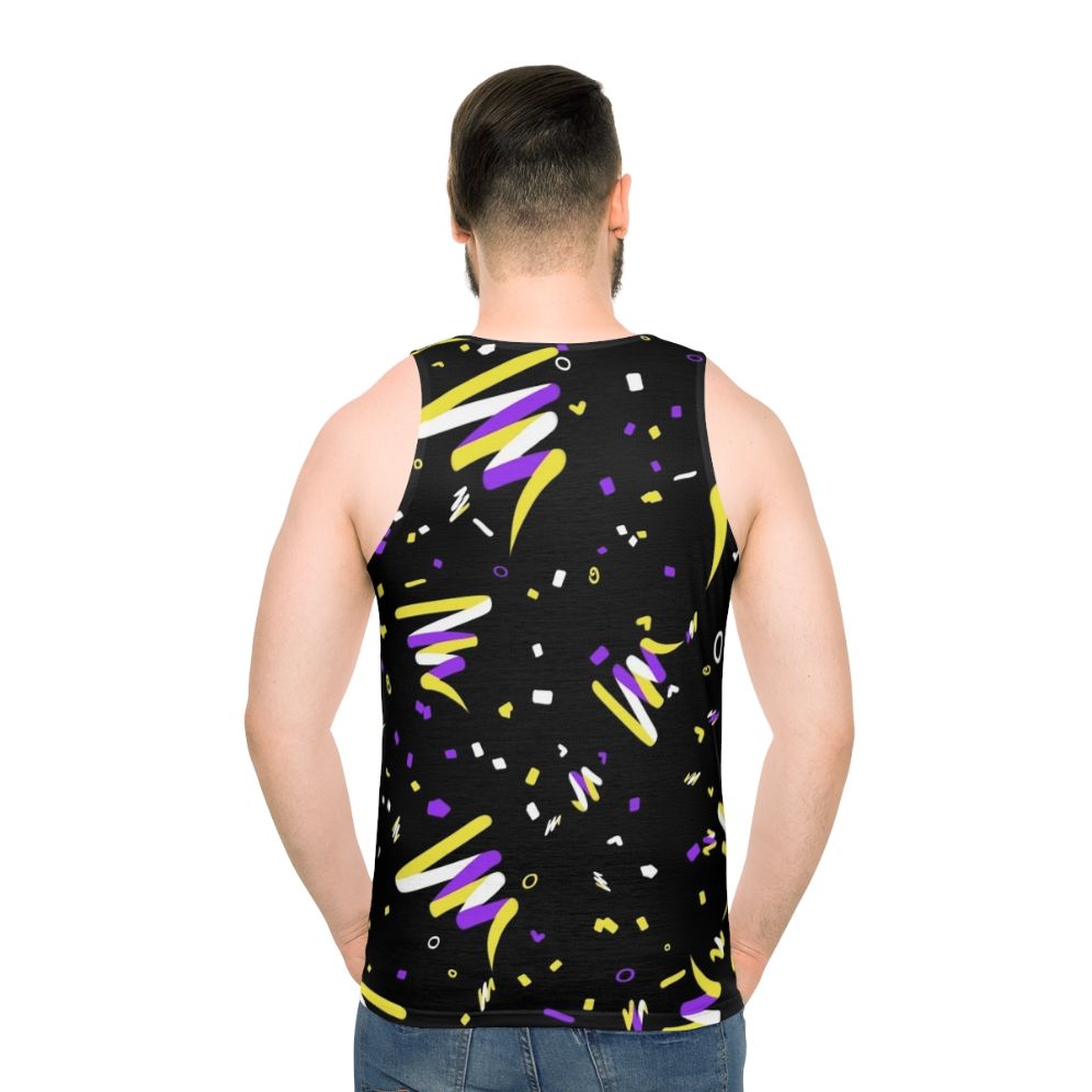 Nonbinary Pride Arcade Carpet Unisex Tank Top