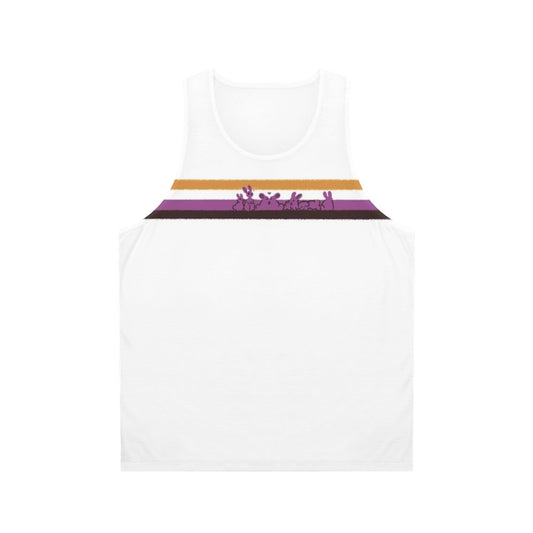 Nonbinary pride rabbit unisex tank top
