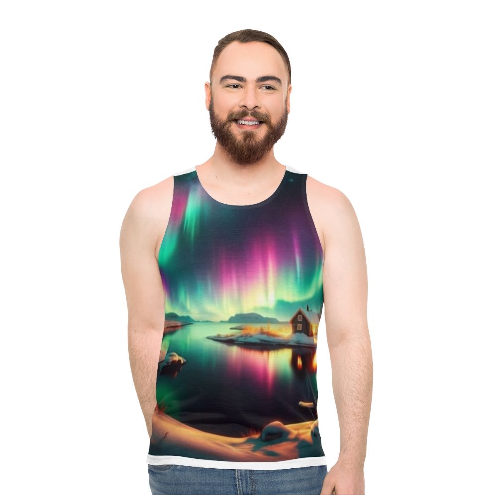 Northern Lights Aurora Borealis Unisex Tank Top