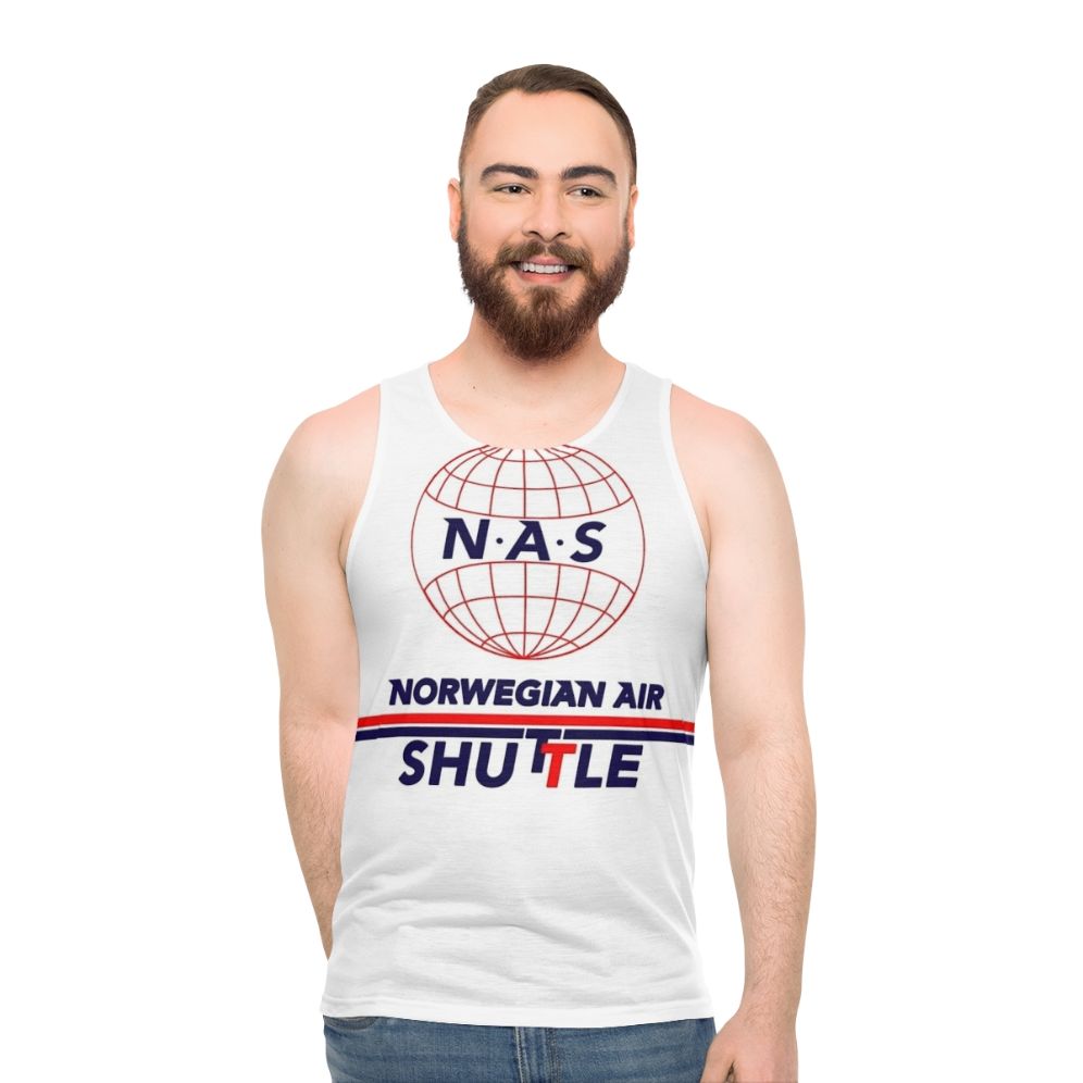 Unisex tank top featuring the classic Norwegian airline brand