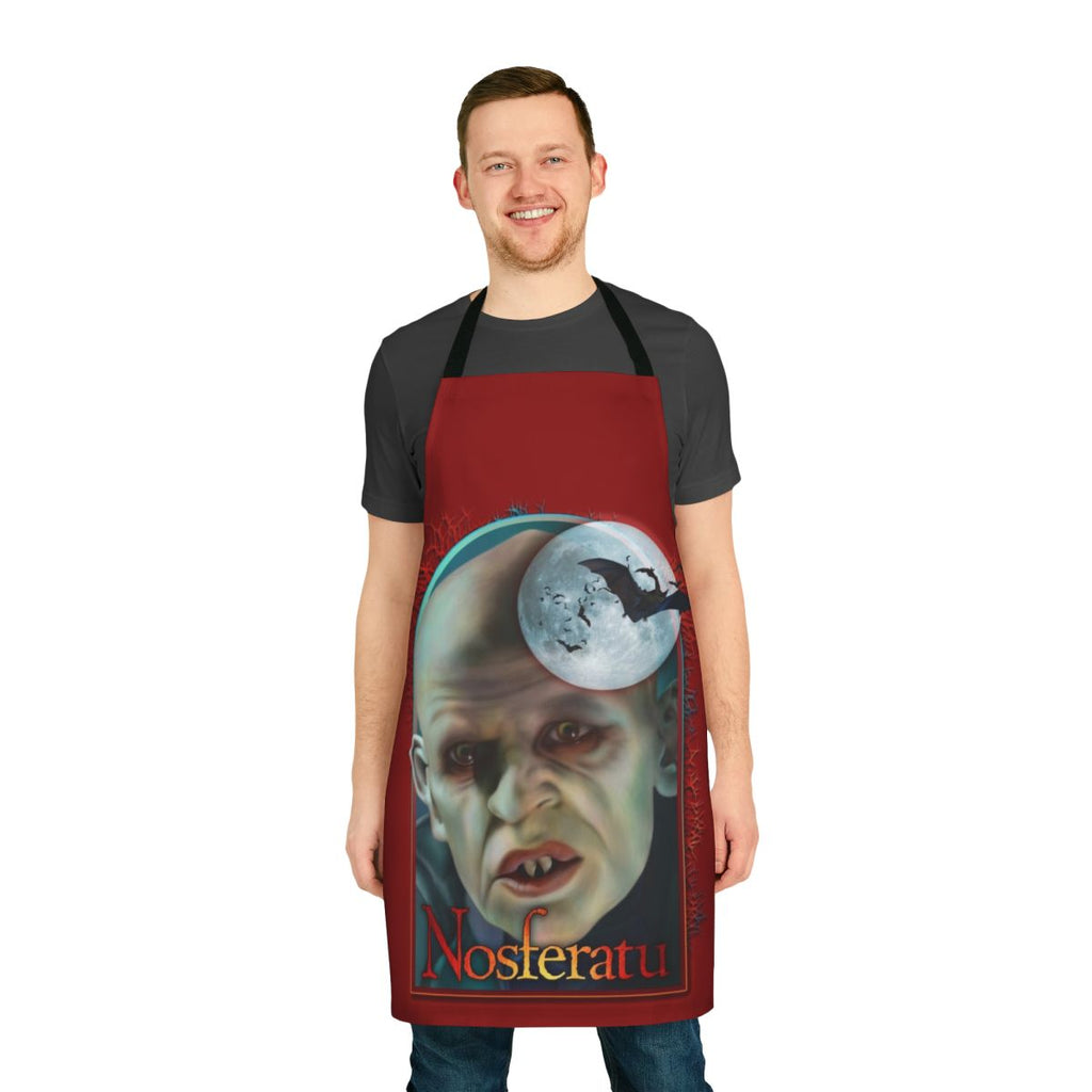 Dark gothic apron featuring the iconic Nosferatu vampire