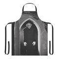 A black apron featuring the iconic image of Count Orlok from the classic silent horror film Nosferatu.