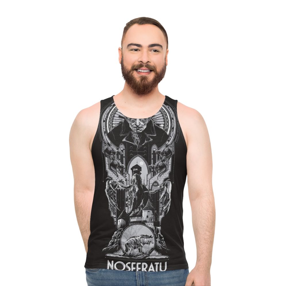 Nosferatu vampire silent film unisex tank top