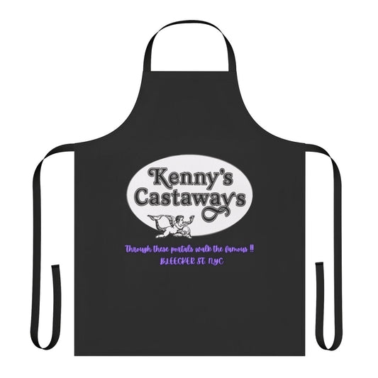 Nostalgic apron featuring the iconic Kenny's Castaways live music bar in Greenwich Village, New York City