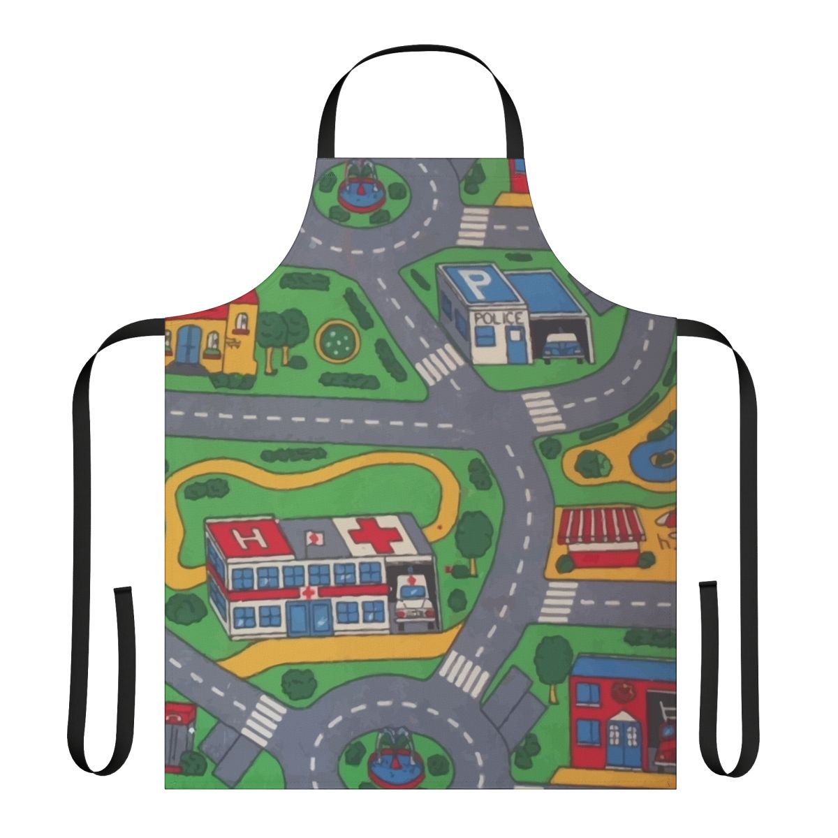 Playmat-inspired apron for nostalgic gaming and cooking experiences