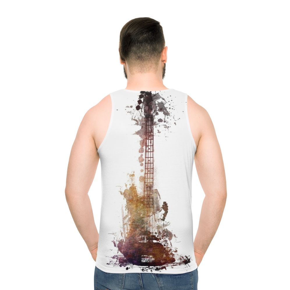 Nostalgy Watercolor Guitar Unisex Tank Top