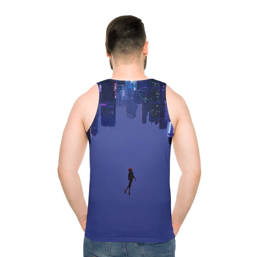 "Spiderman-inspired 'Not Falling But Rising' unisex tank top"