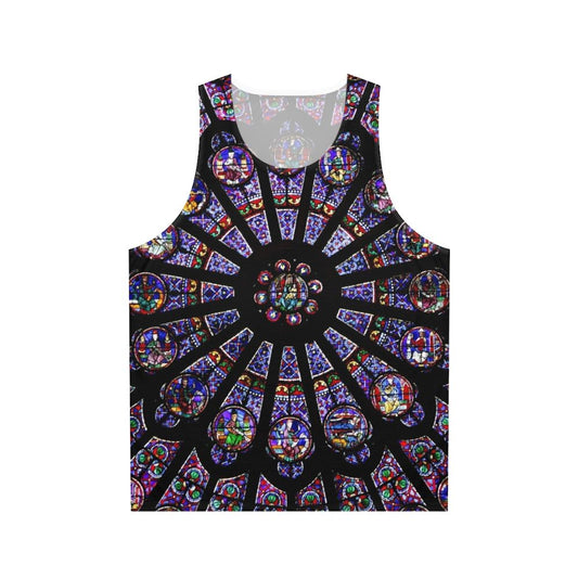 Notre Dame Cathedral Rose Window Unisex Tank Top
