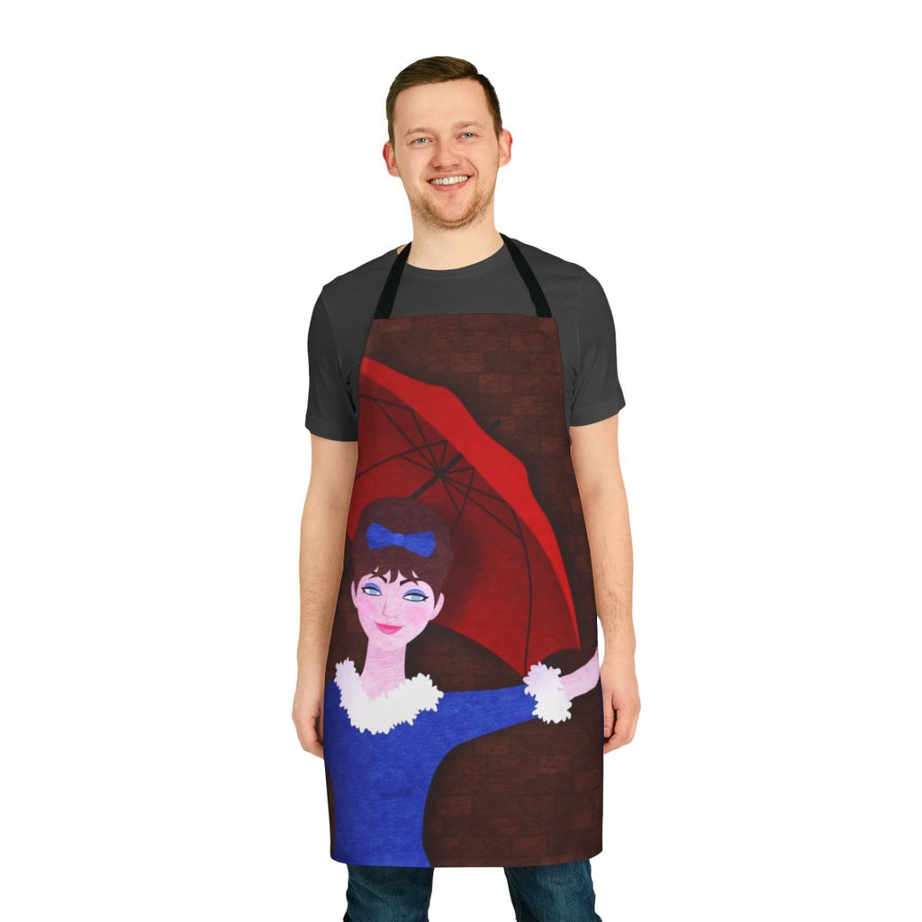 Nouvelle Vague-inspired cooking apron featuring the film 'Une Femme Est Une Femme'