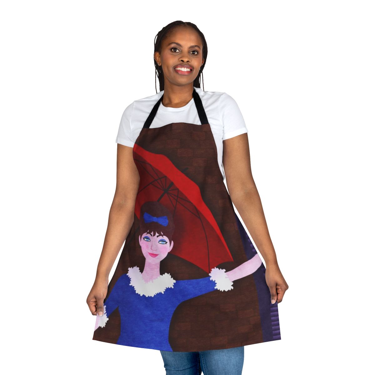 Nouvelle Vague-inspired cooking apron featuring the film 'Une Femme Est Une Femme'
