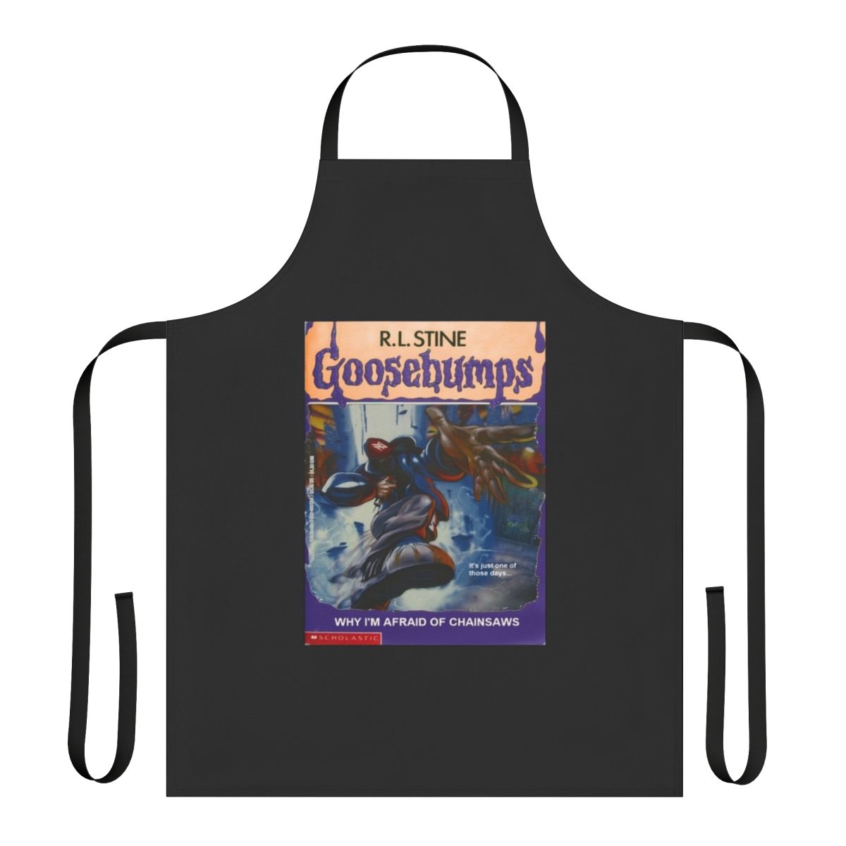 Goosebumps-themed apron featuring the nu metal band Limp Bizkit
