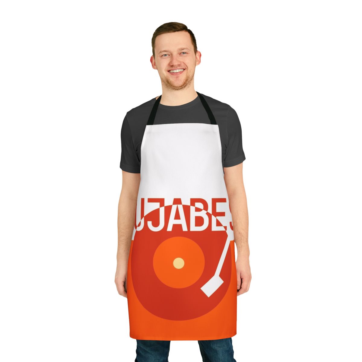 Nujabes inspired apron featuring hip hop and anime design elements