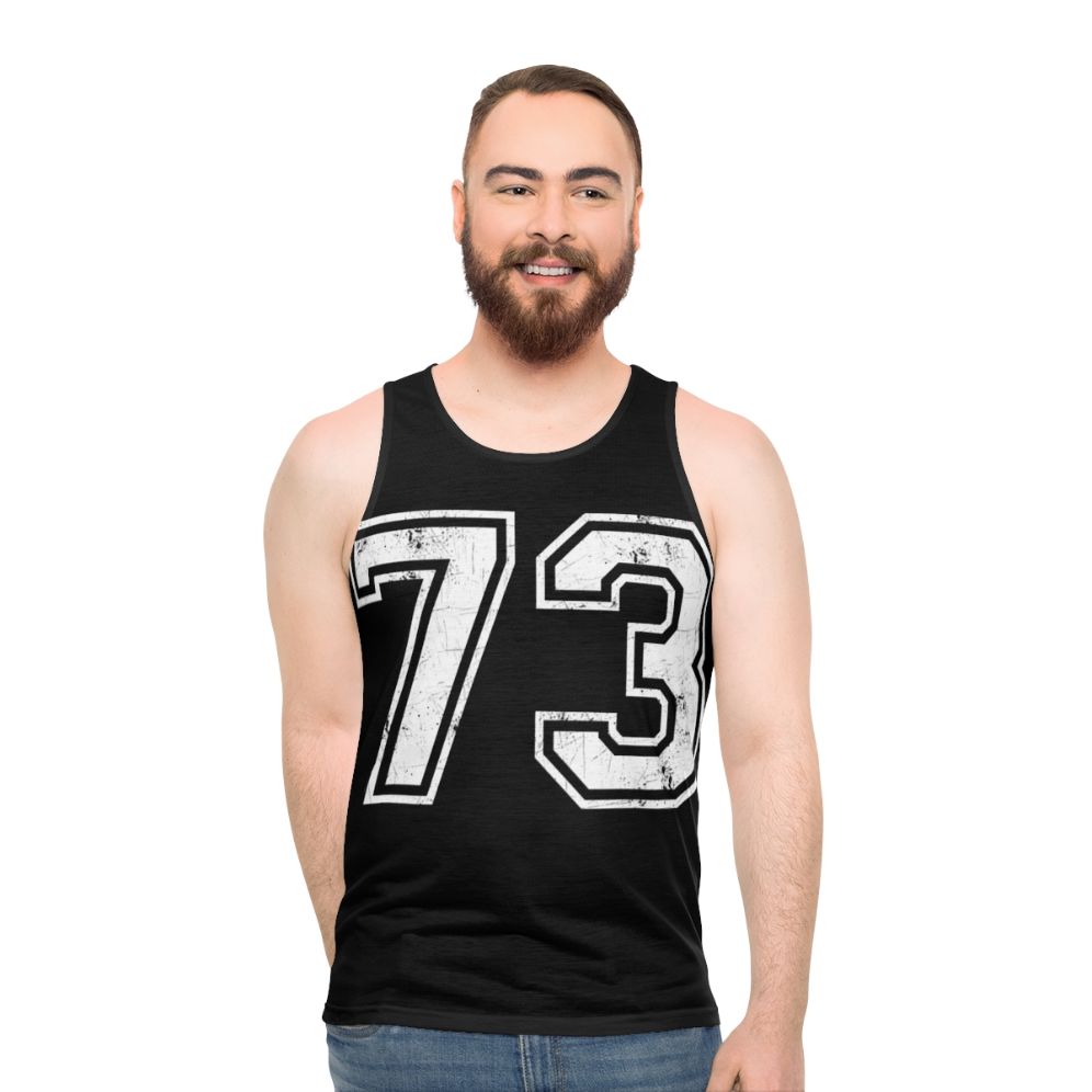 Number 73 Jersey Sports Unisex Tank Top