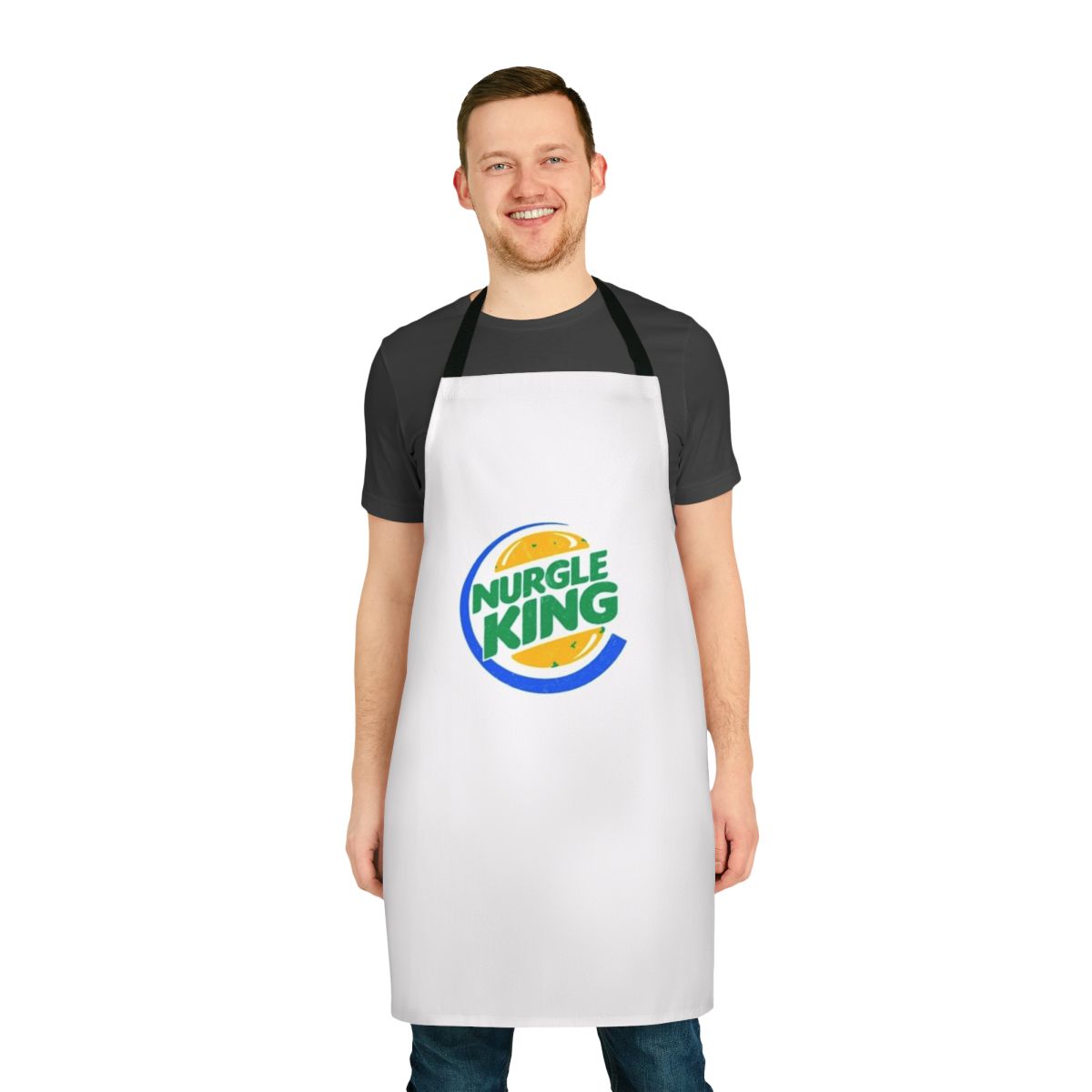 Nurgle-themed bloodbowl apron with graphic design for tabletop games