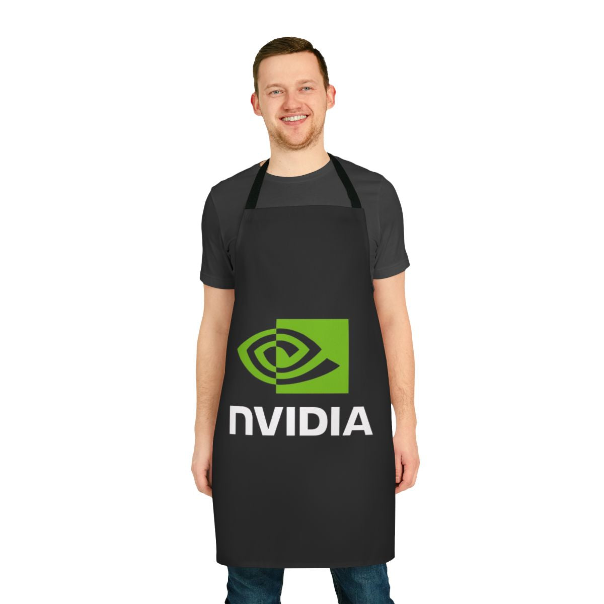 Nvidia-inspired apron with modern graphic design for gaming enthusiasts