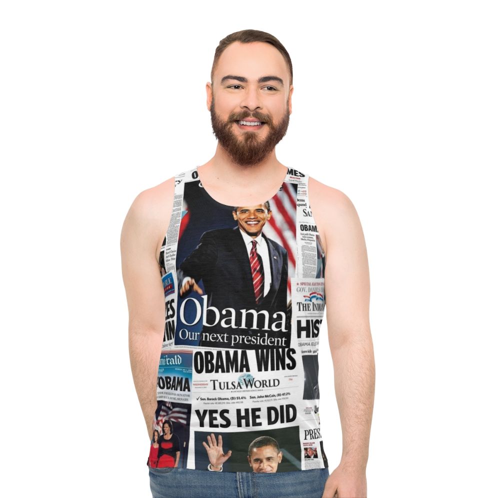 Obama 2008 commemorative unisex tank top