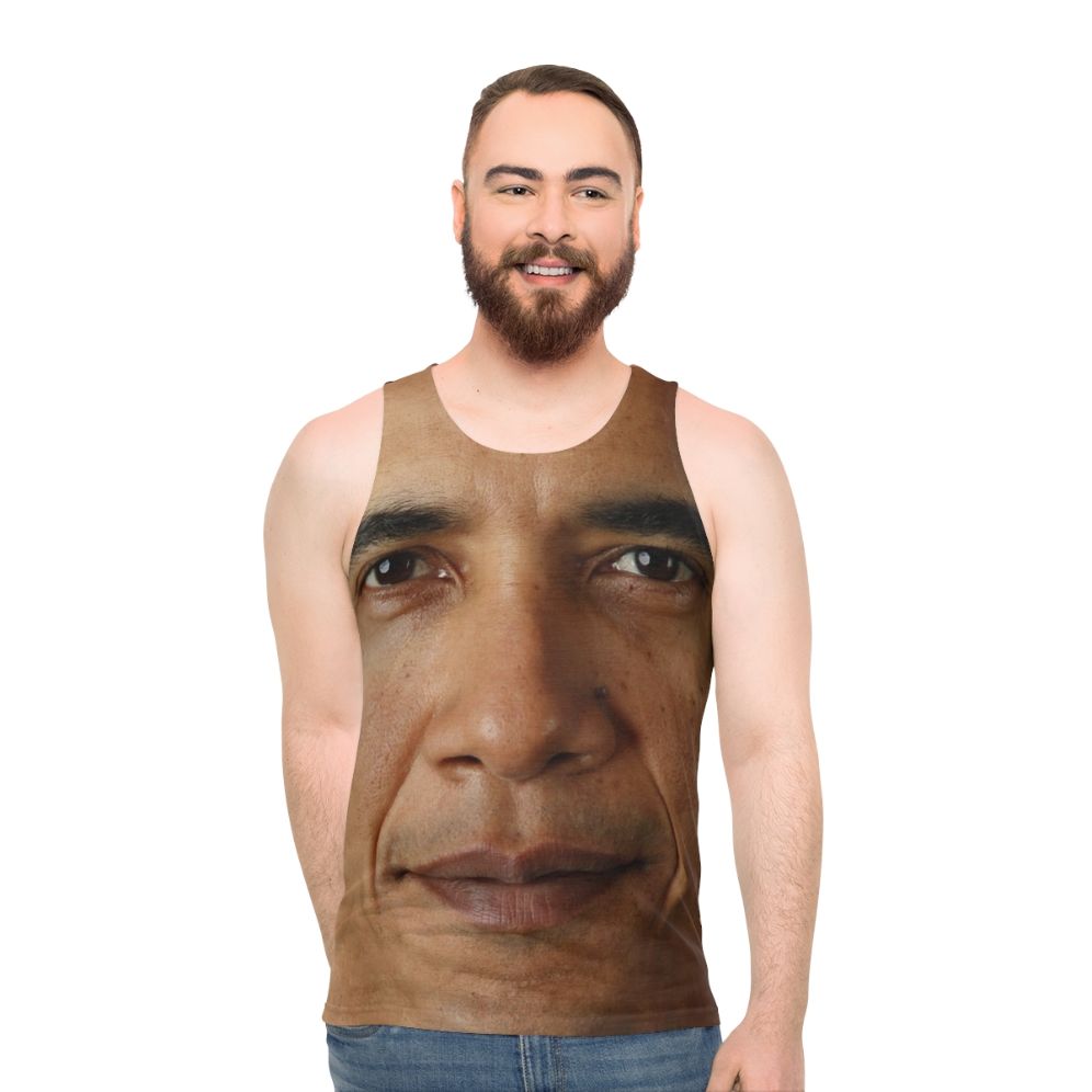 Obama Face Unisex Tank Top