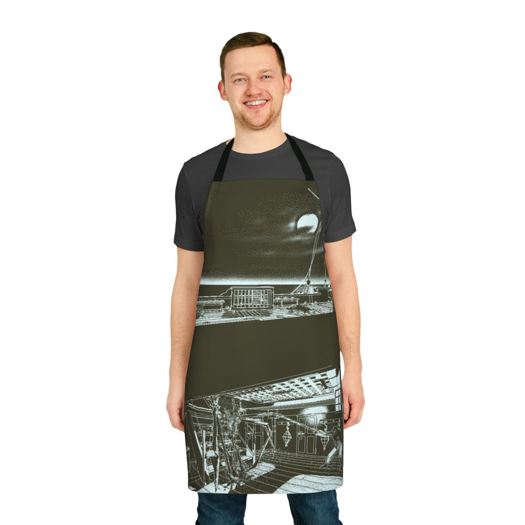 Obra Dinn inspired apron with retro pixel art design