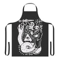 Occult-inspired apron with dark symbols and imagery