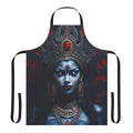 Occult inspired apron featuring a blue goddess image