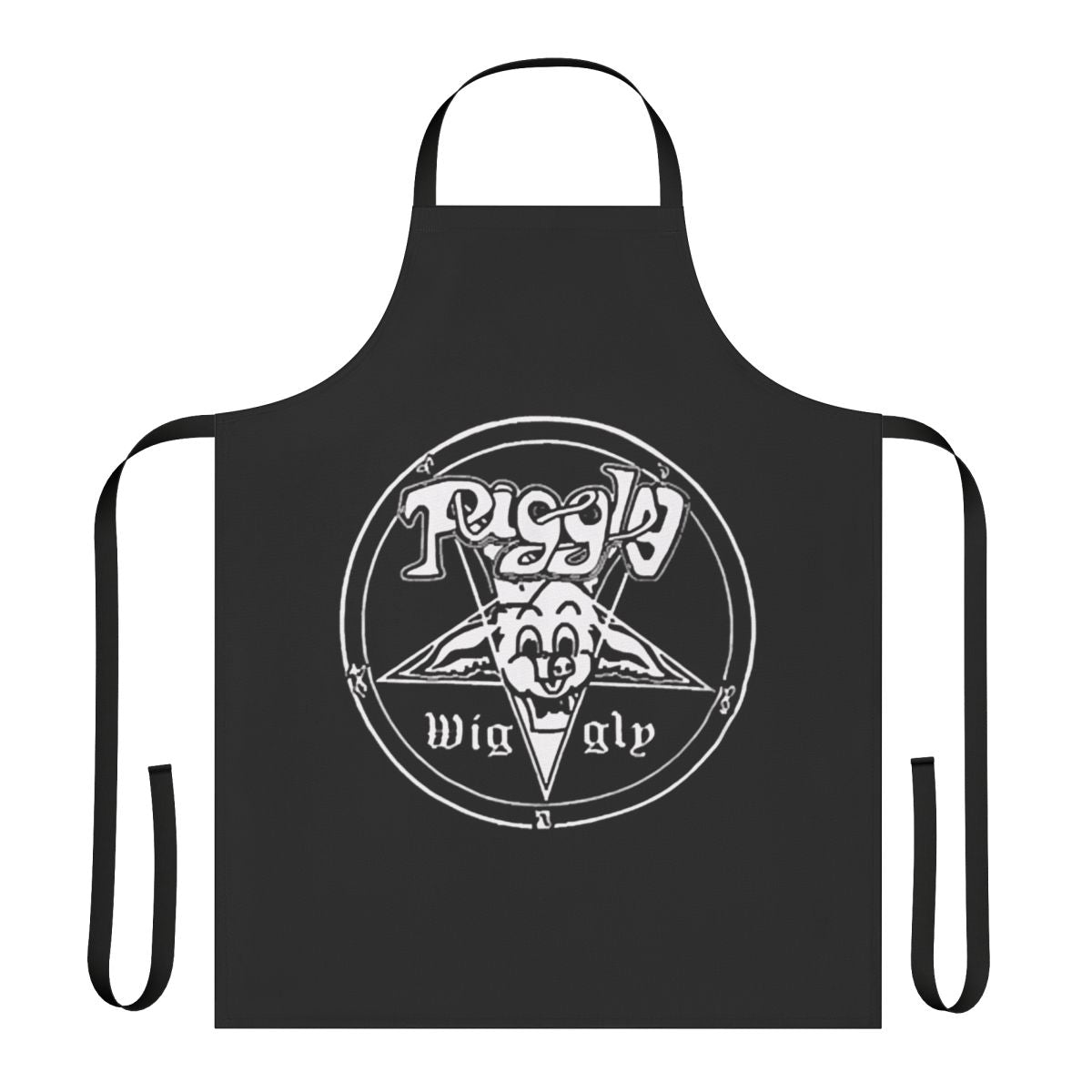 Occult-inspired pentagram apron for kitchen use