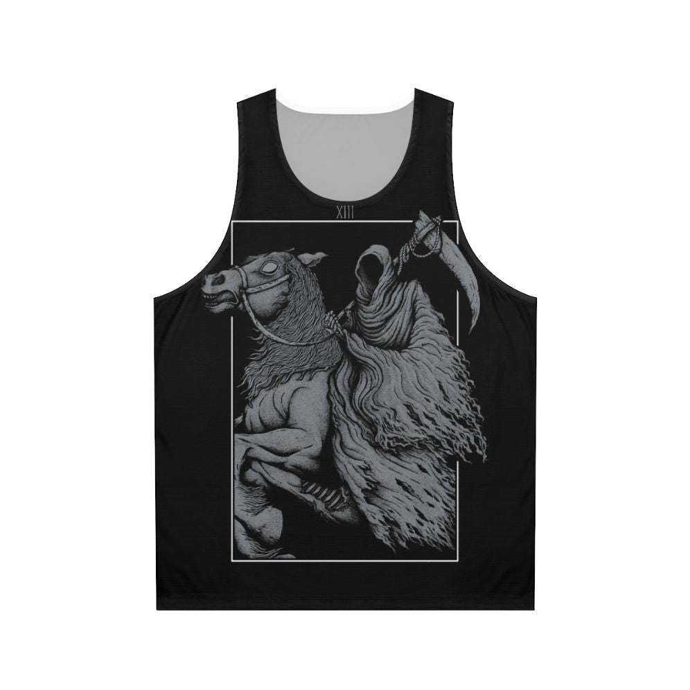 Occult Tarot Death Reaper Skull Unisex Tank Top