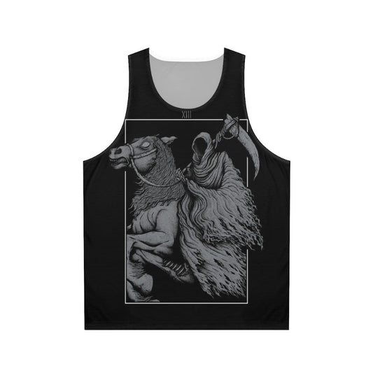 Occult Tarot Death Reaper Skull Unisex Tank Top