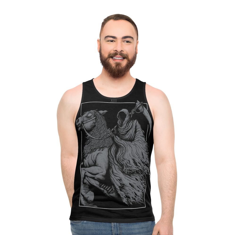 Occult Tarot Death Reaper Skull Unisex Tank Top
