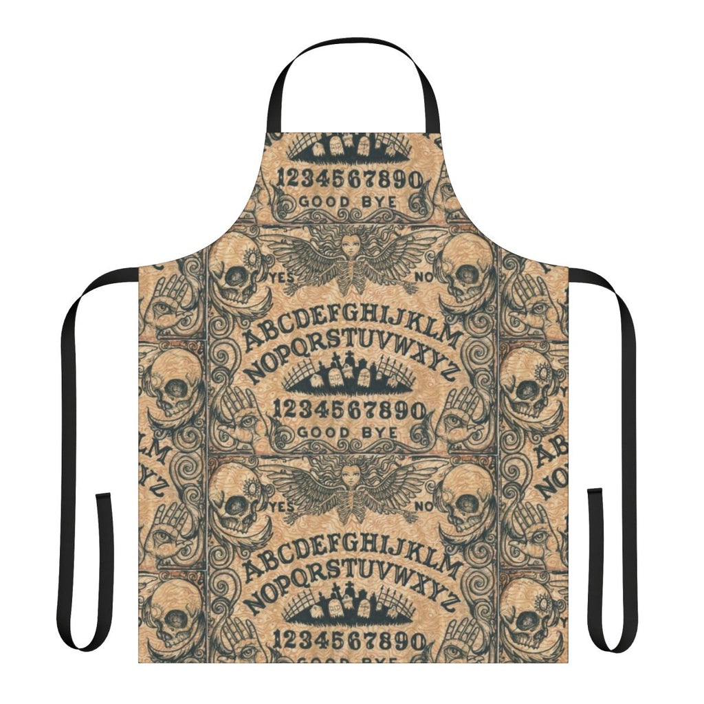 Witch apron with occult and ouija board inspired design