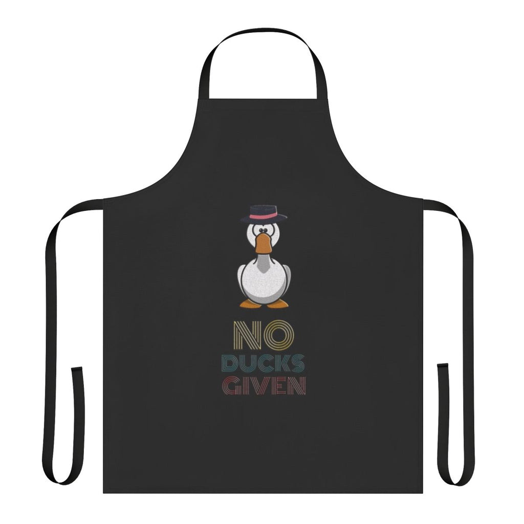 Occupations-themed apron with various job icons and text