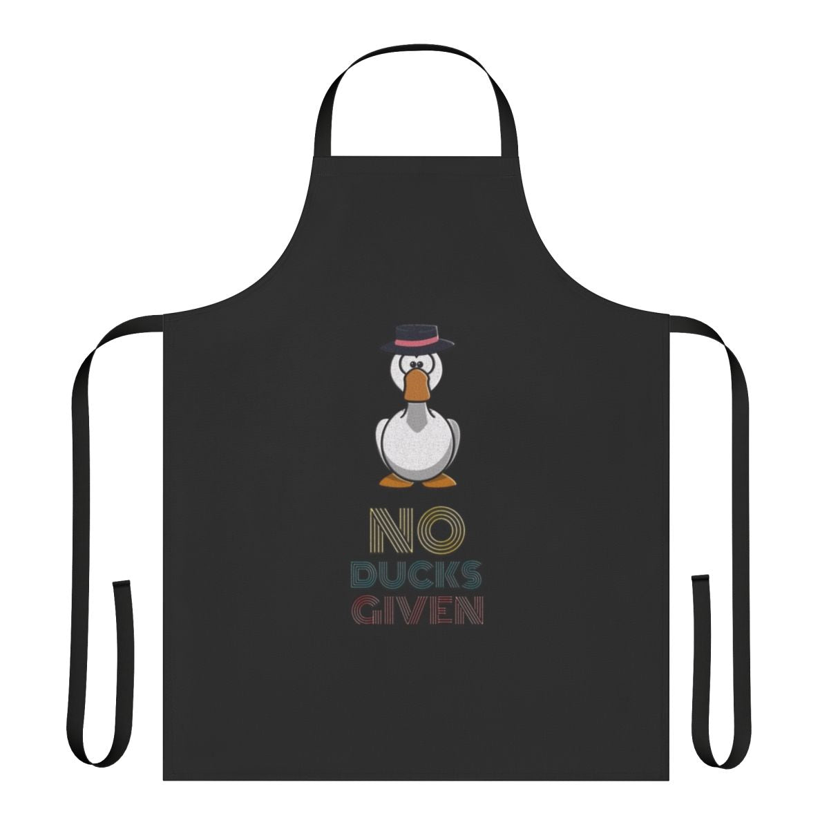 Occupations-themed apron with various job icons and text