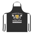 Ocelot-themed lacrosse apron with a ball and paw print design